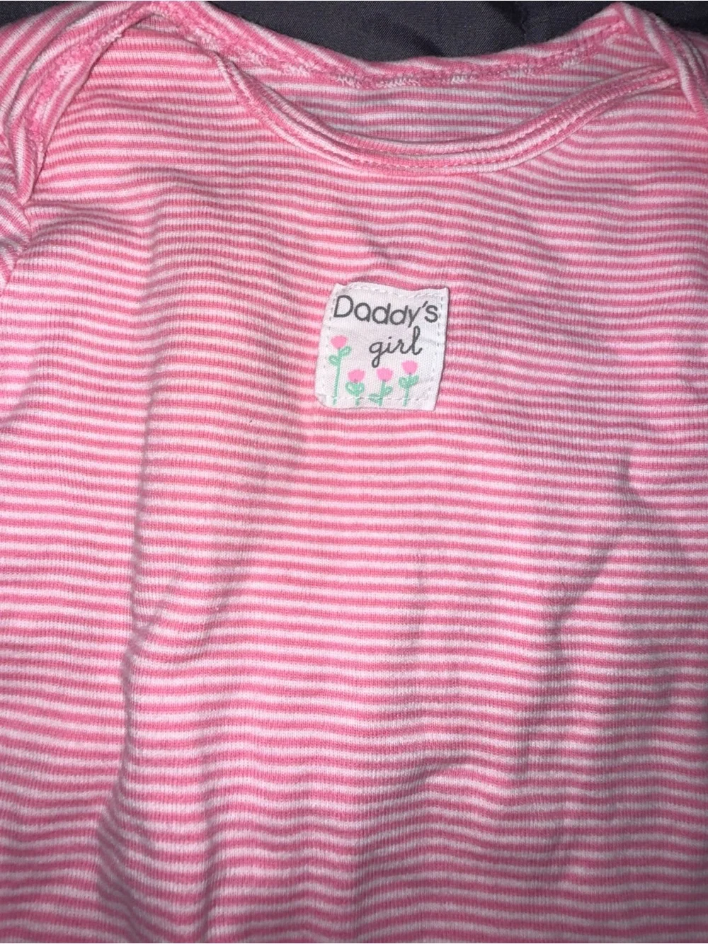 Carter's Pink Striped Long-Sleeve Footed One-Piece